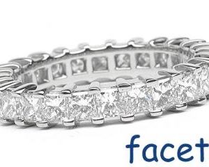 Platinum Shared-Prong Eternity Band, 23 Princess Cut Diamonds, 2.48ct. tw.