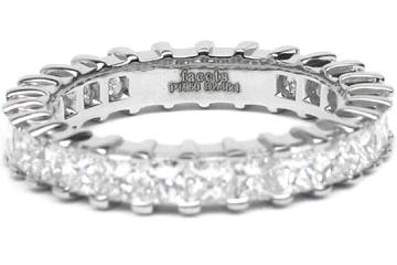 Platinum Shared-Prong Eternity Band, 23 Princess Cut Diamonds, 2.48ct. tw.