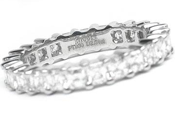 Platinum Shared-Prong Eternity Band, 25 Asscher Cut Diamonds, 2.51ct. tw.