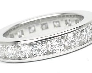 Platinum Channel-Set Eternity Band, 19 Round Diamonds, 2.75ct. tw.