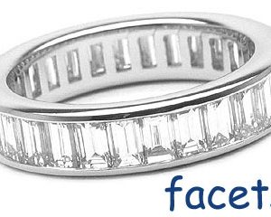 Platinum Channel-Set Eternity Band, 29 Vertical-Baguette Diamonds, 3.58ct. tw.