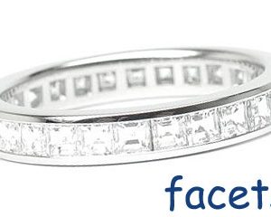 Platinum Channel-Set Eternity Band, 28 Asscher Cut Diamonds, 1.80ct. tw.