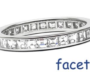 Platinum Channel-Set Eternity Band, 29 Asscher Cut Diamonds, 1.56ct. tw.