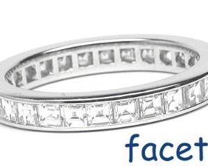 Platinum Channel-Set Eternity Band, 29 Asscher Cut Diamonds, 1.83ct. tw.