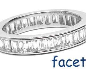 Platinum Channel-Set Eternity Band, 34 Vertical-Baguette Diamonds, 3.41ct. tw.