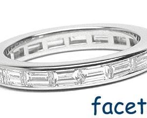 Platinum Channel-Set Eternity Band, 18 Horizontal-Baguette Diamonds, 2.23ct. tw.