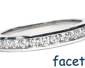 Platinum Channel-Set Wedding Band, 11 Round Brilliant Diamonds, 0.33ct. tw.