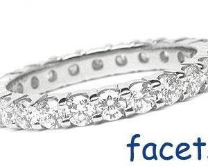 Platinum Shared-Prong Eternity Band, 23 Round Brilliant Diamonds, 1.51ct. tw.