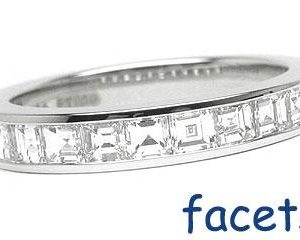 Platinum Channel-Set Wedding Band, 11 Asscher Cut Diamonds, 1.18ct. tw.