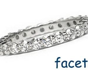 Platinum Shared-Prong Eternity Band, 24 Round Brilliant Diamonds, 1.12ct. tw.