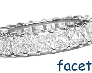 Platinum Shared-Prong Eternity Band, 23 Radiant Cut Diamonds, 5.72ct. tw.