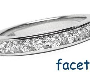 Platinum Channel-Set Wedding Band, 10 Round Brilliant Diamonds, 0.67ct. tw.