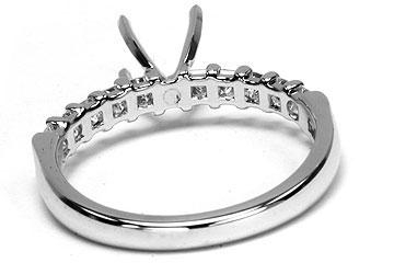 FACETS Engagement Ring Setting Platinum 10 Princess Cut Diamonds, 0.57ct. tw.  Diamond Mounting