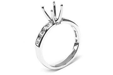 FACETS Engagement Ring Setting Platinum 8 Round Cut Diamonds, 0.40ct. tw.  Diamond Mounting