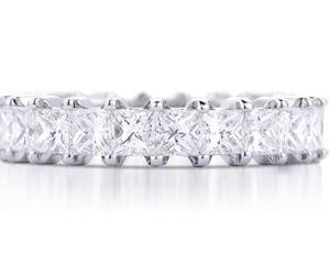 Platinum Shared-Prong Eternity Band, 27 Princess Cut Diamonds, 2.46ct. tw.