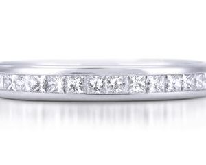 Platinum Channel-Set Eternity Band, 35 Princess Cut Diamonds, 1.04ct. tw.