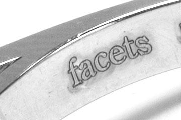 FACETS Engagement Ring Setting Platinum 2 Half-Moon Cut Diamond 0.70ct Mounting