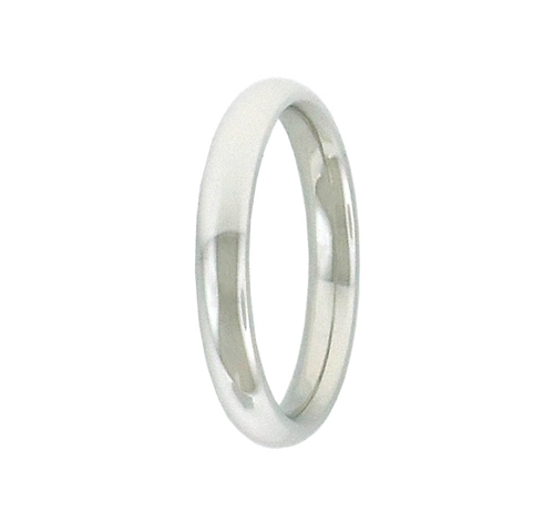 3mm Rounded Platinum