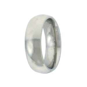6mm Rounded Platinum
