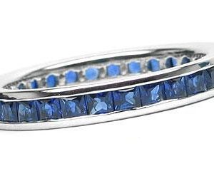 Platinum Channel-Set Maternity Ring, 30 Princess Cut Sapphires, 1.90ct. tw.